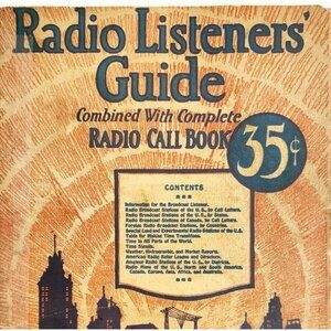 1925 Radio Listeners Guide And Call Book PB Directory Maps Illustrated DWR5